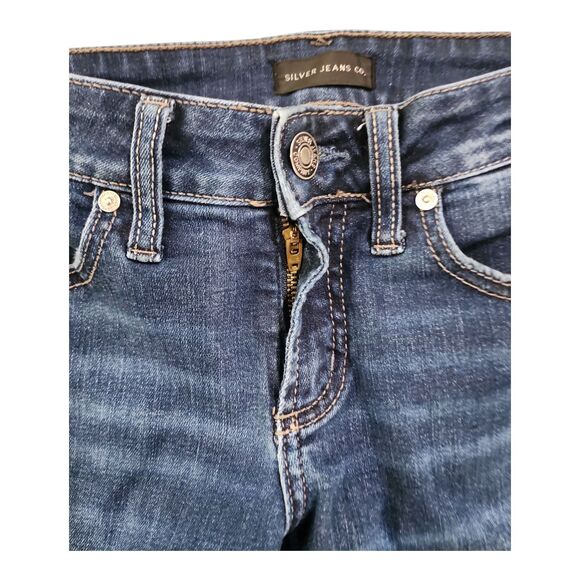 Silver Jeans Woman's Size W26xL31 Suki Slim Boot Cut Blue Denim Low Rise Med - Picture 7 of 8